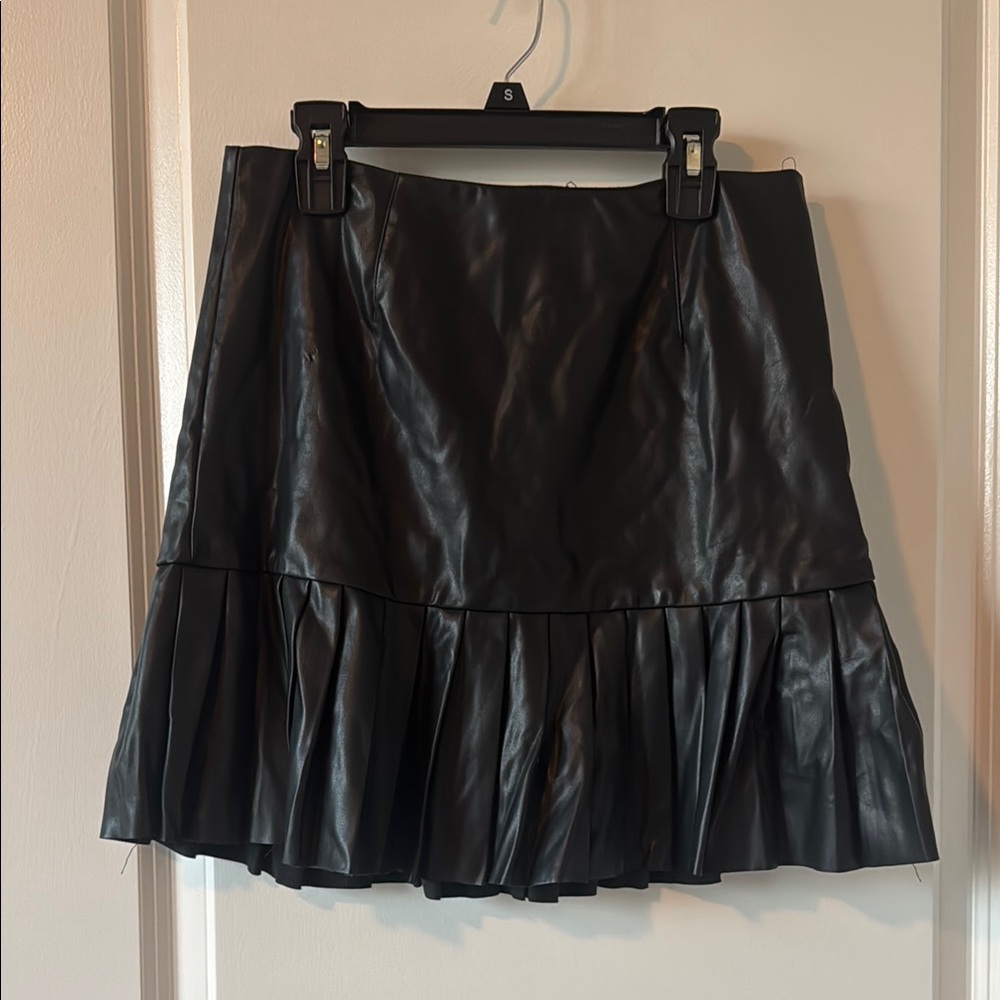 Have Black Ruffled Skater Mini Skirt